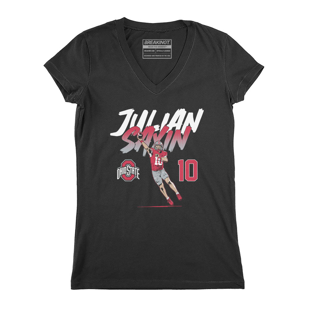 2622364 - Ohio State Football: Julian Sayin Name Number Pose (Black)