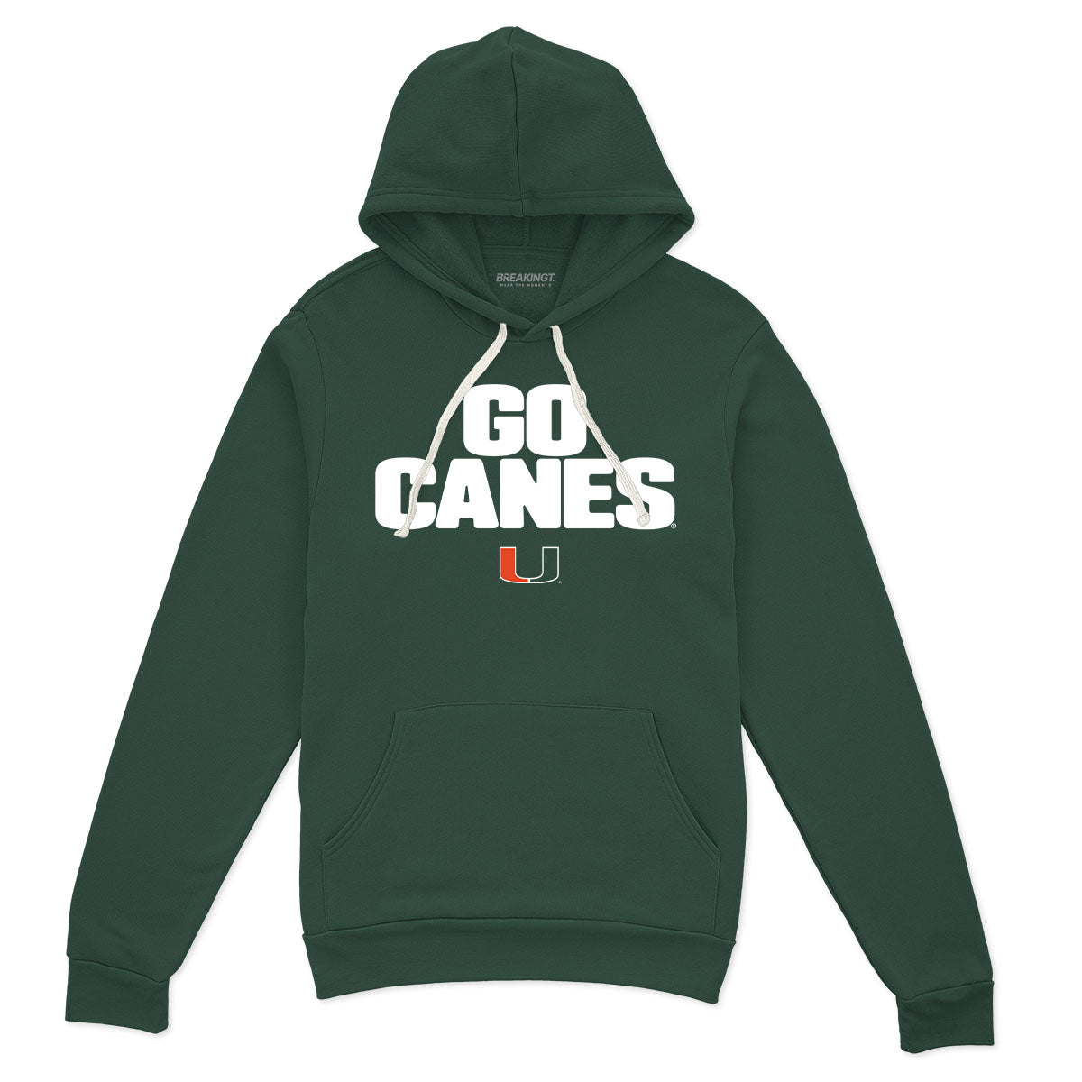 Miami Hurricanes: Team Slogan - Forest Green hoodie - college all sports fan gear - Florida - BreakingT apparel