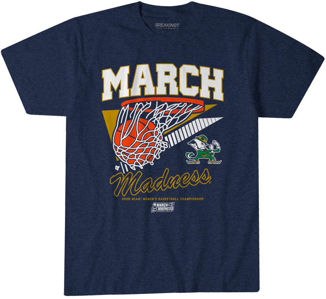 2621155 - Notre Dame Fighting Irish WBB: 2026 March Madness Retro Swish