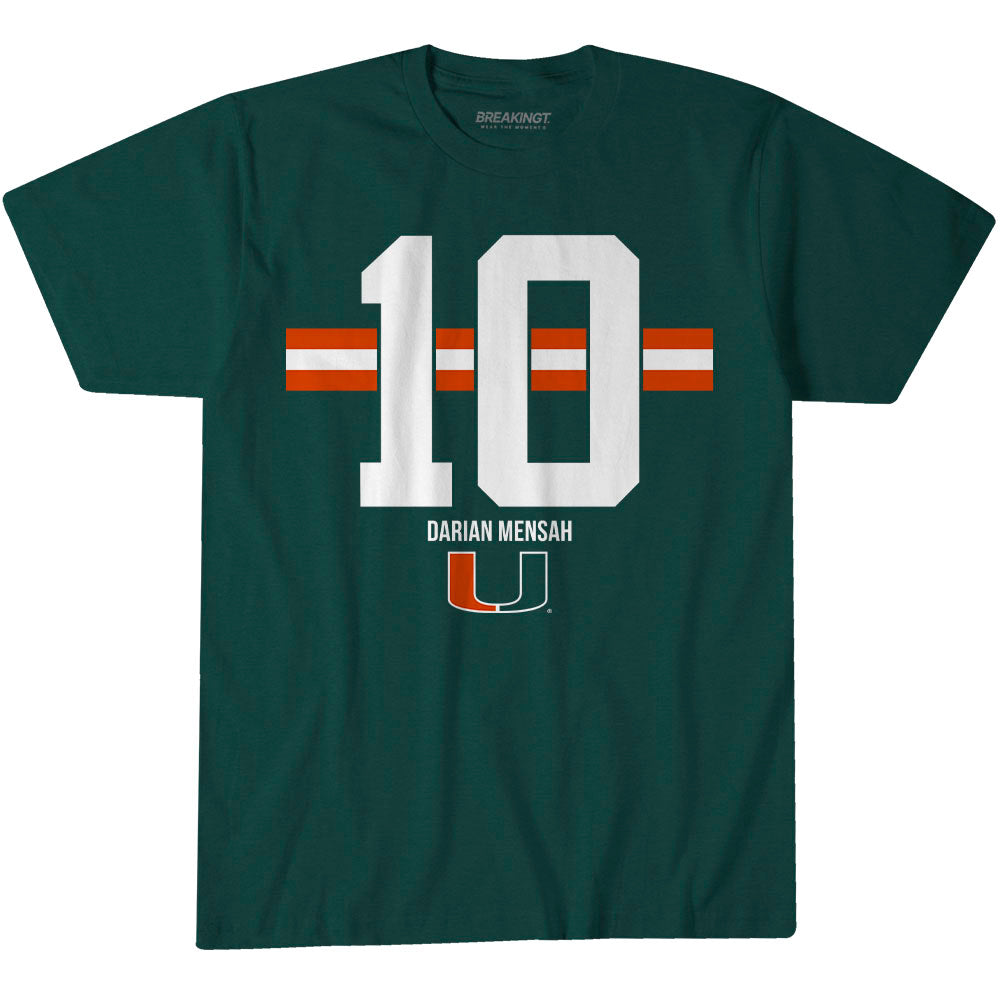 2622693 - Miami Football: Darian Mensah Name Number Stripe