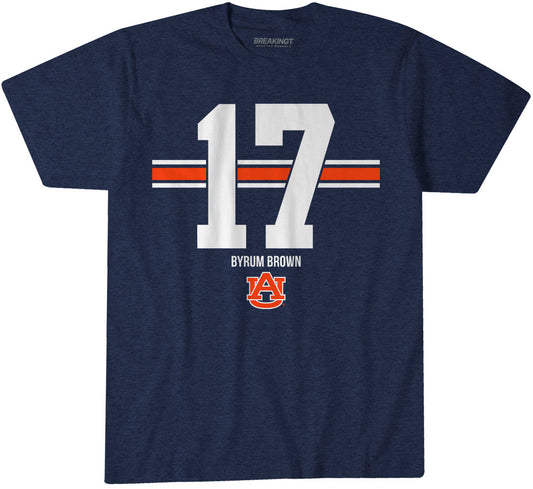 2622042 - Auburn Football: Byrum Brown Name Number Stripe