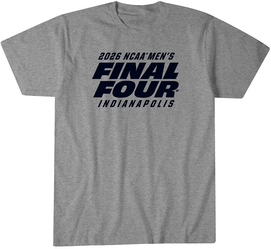 2026 NCAA Men's Final Four Type Treatment - Heather Gray t-shirt - college basketball fan gear - BreakingT apparel