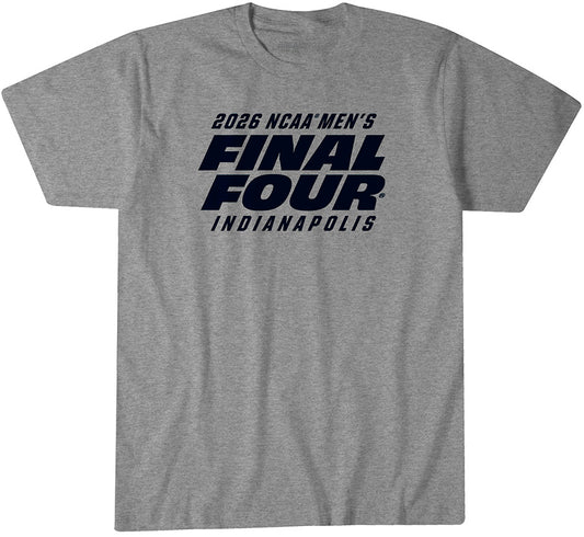 2026 NCAA Men's Final Four Type Treatment - Heather Gray t-shirt - college basketball fan gear - BreakingT apparel
