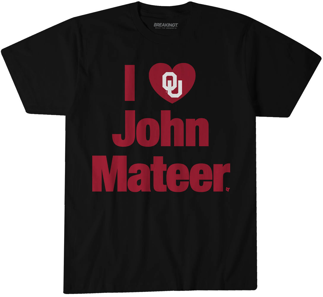 2622300 - Oklahoma Football: I Heart John Mateer (Black)