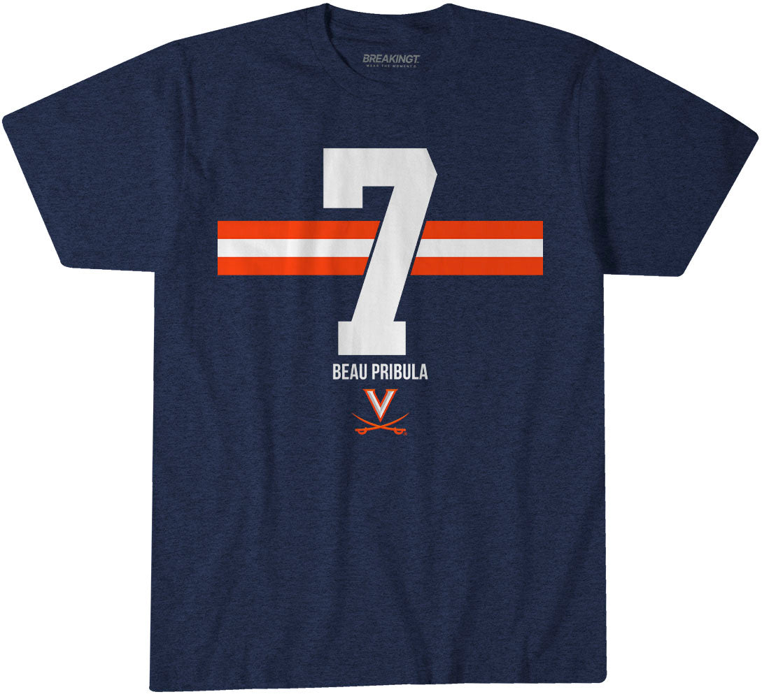 2622060 - Virginia Football: Beau Pribula Name Number Stripe