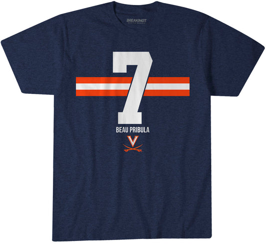 2622060 - Virginia Football: Beau Pribula Name Number Stripe