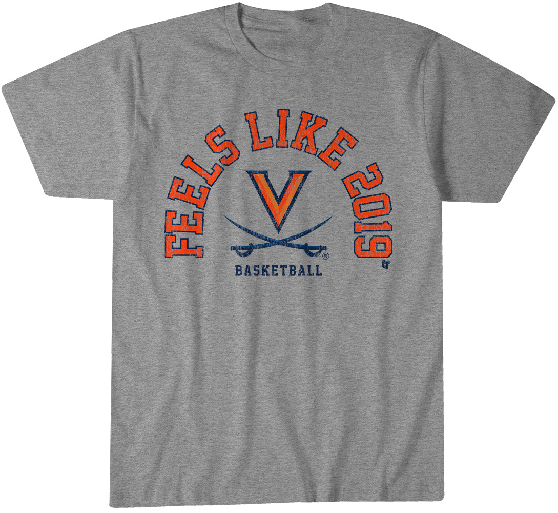 UVA Basketball: Feels Like 2019 - Heather Gray t-shirt - college basketball fan gear - Virginia - BreakingT apparel
