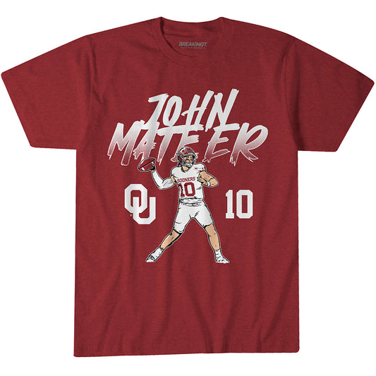 2622036 - Oklahoma Football: John Mateer Name Number Pose