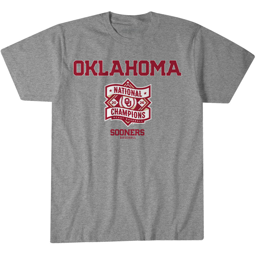 2622593 - Oklahoma Baseball: 2026 National Champions Text Logo Stack