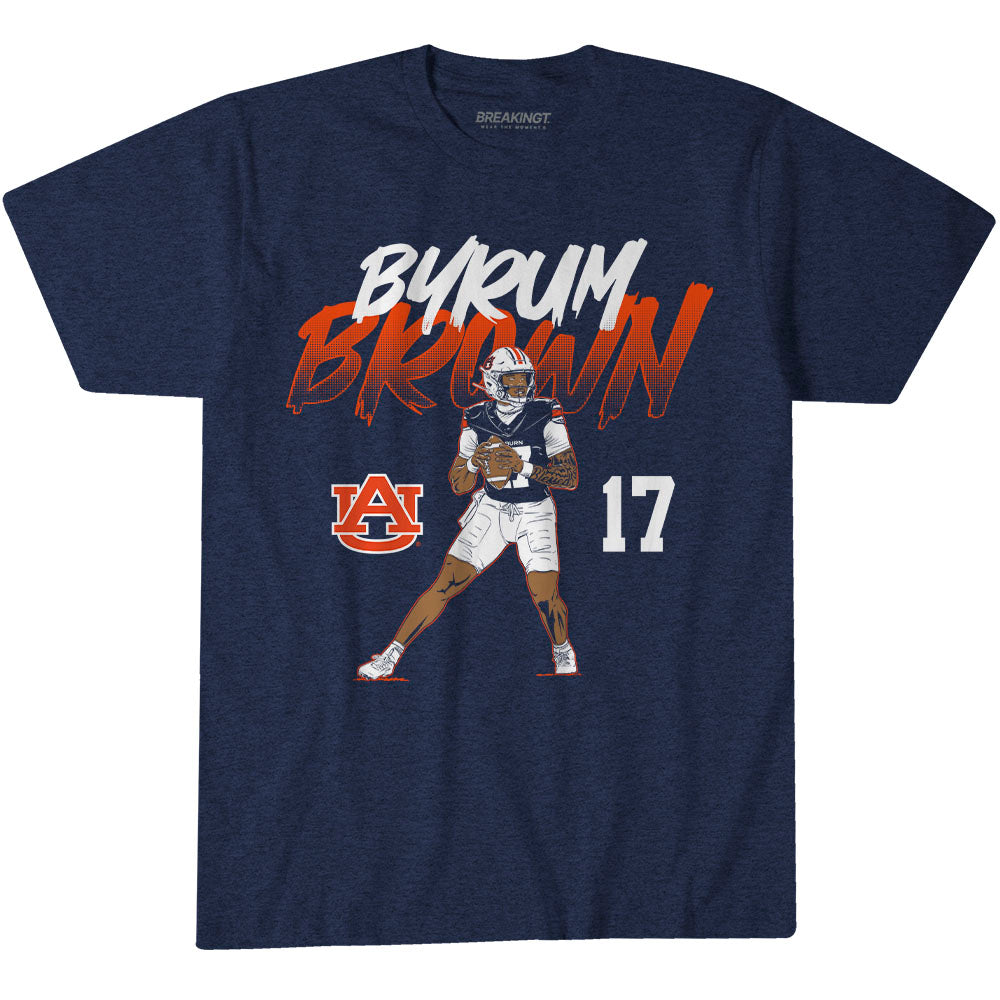 2622041 - Auburn Football: Byrum Brown Name Number Pose