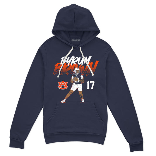 2622041 - Auburn Football: Byrum Brown Name Number Pose