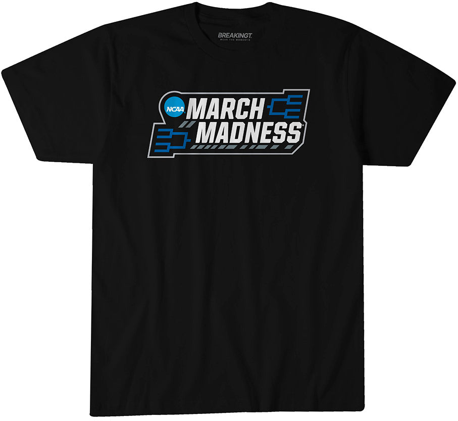NCAA Men's March Madness Logo - Black t-shirt - college basketball fan gear - BreakingT apparel