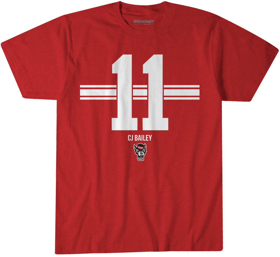 2622050 - NC State Football: CJ Bailey Name Number Stripe