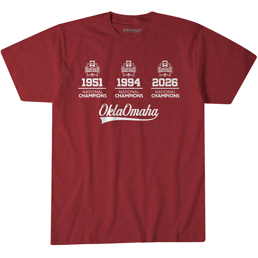2622754 - Oklahoma Baseball: 3-Time National Champions Banners