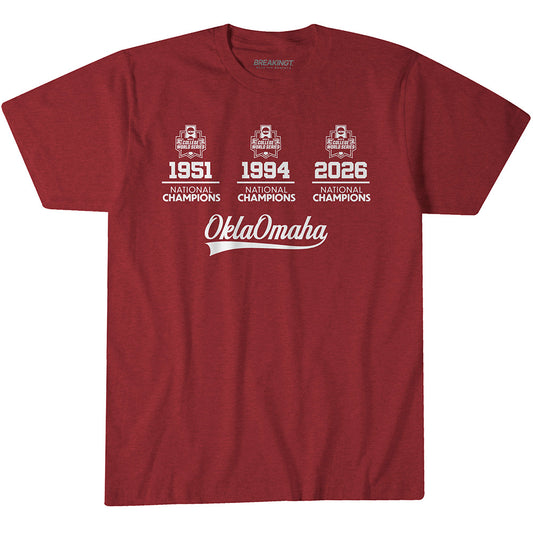 2622754 - Oklahoma Baseball: 3-Time National Champions Banners