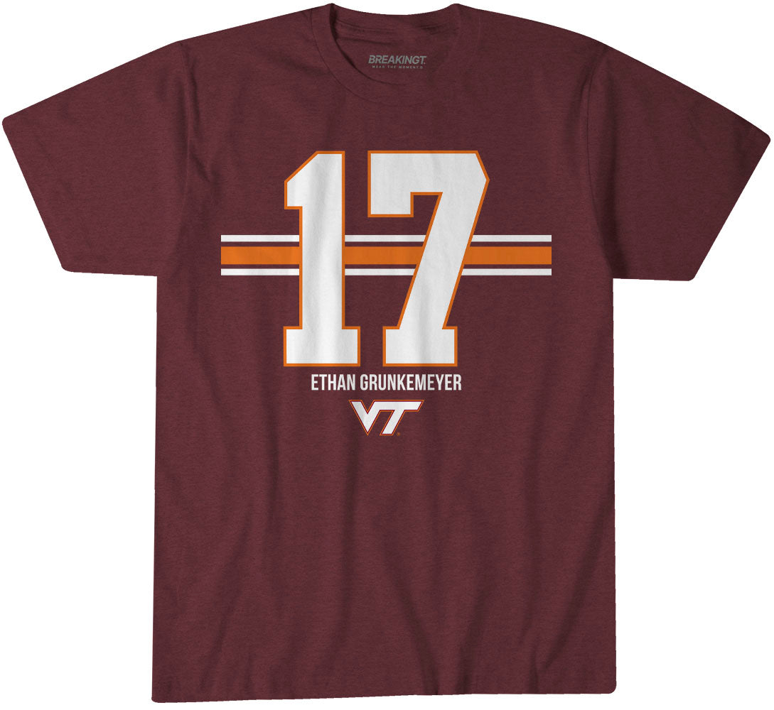 2622057 - Virginia Tech Football: Ethan Grunkemeyer Name Number Stripe