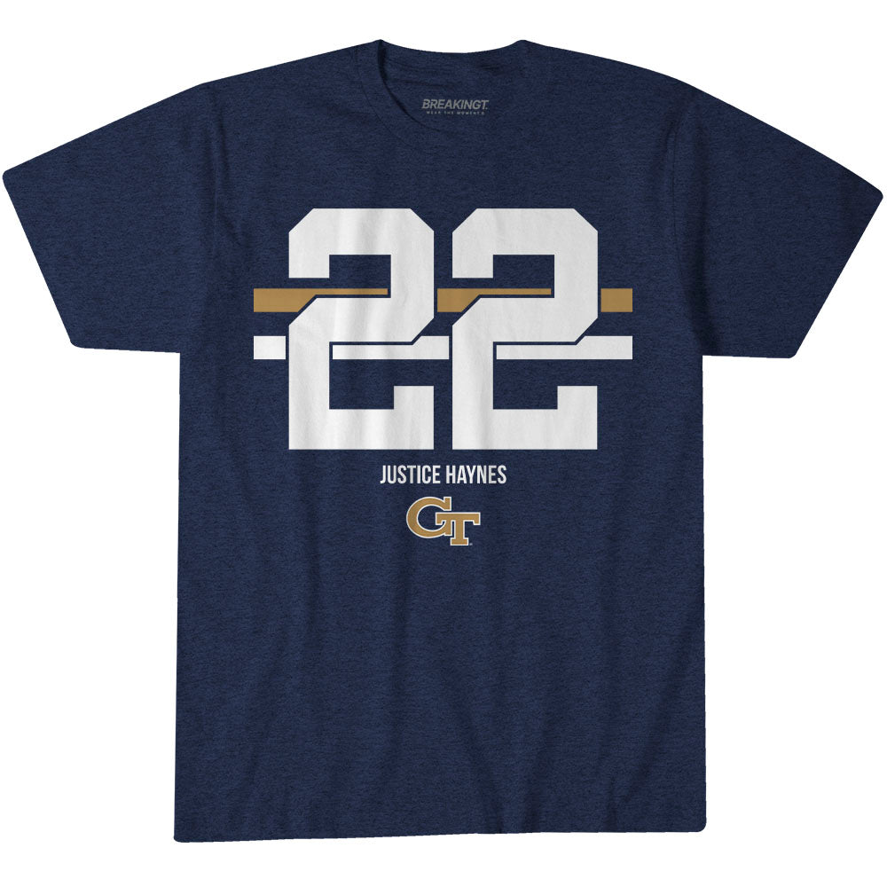 2622093 - Georgia Tech Football: Justice Haynes Name Number Stripe