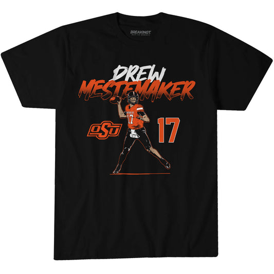2622067 - Oklahoma State Football: Drew Mestemaker Name Number Pose