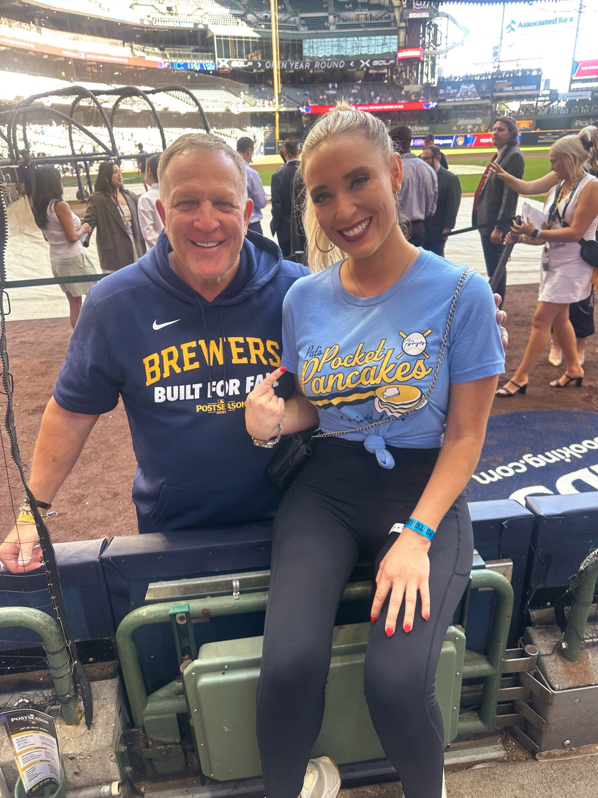 Milwaukee baseball fan wearing a BreakingT shirt