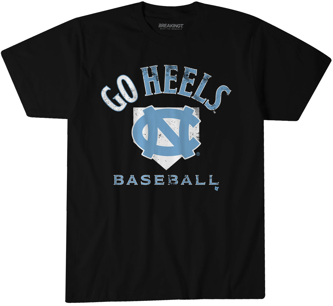 UNC Baseball Home Plate - Black t-shirt - college baseball fan gear - Carolina - BreakingT apparel