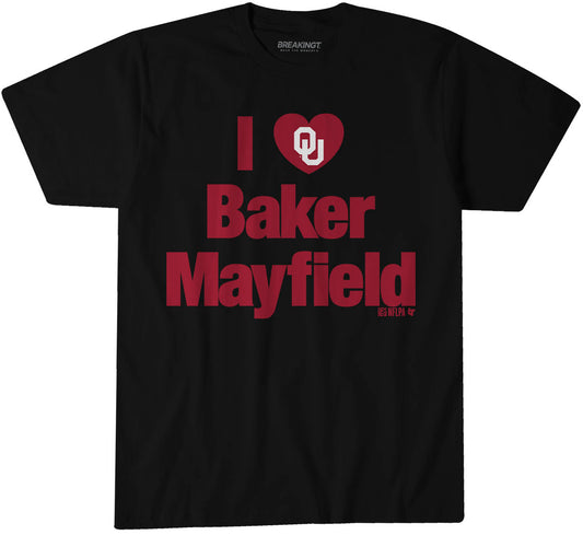 2622301 - Oklahoma Football: I Heart Baker Mayfield (Black)