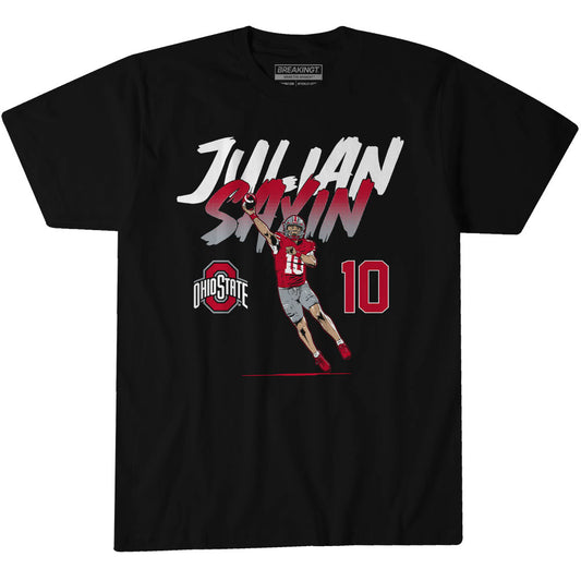 2622364 - Ohio State Football: Julian Sayin Name Number Pose (Black)