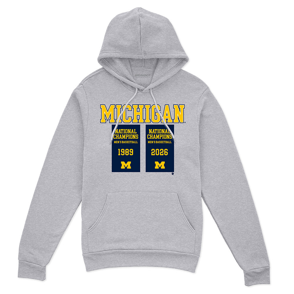 2621621 - Michigan Wolverines MBB: 2026 National Champions Banners