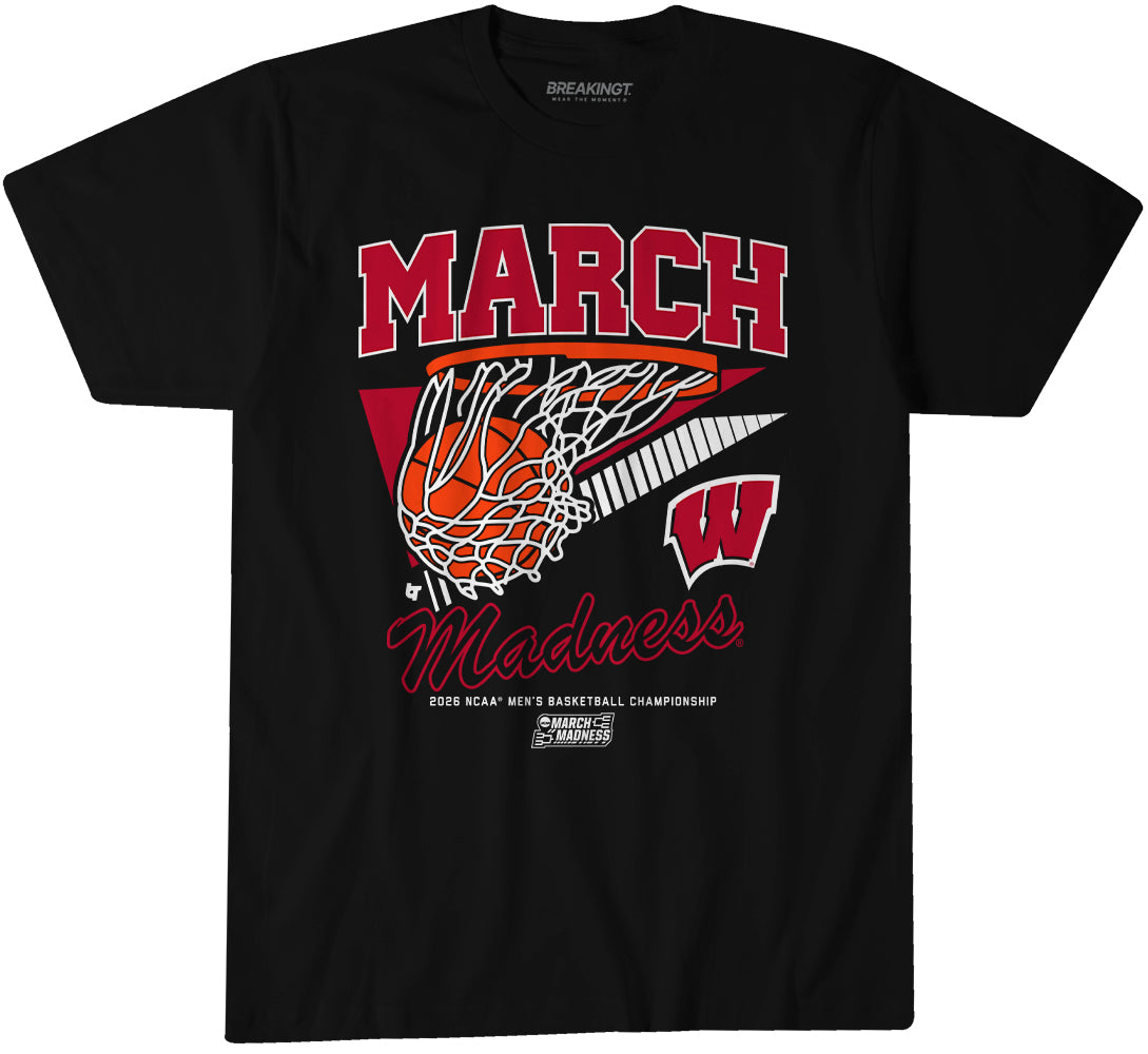 2621125 - Wisconsin Badgers MBB: 2026 March Madness Retro Swish