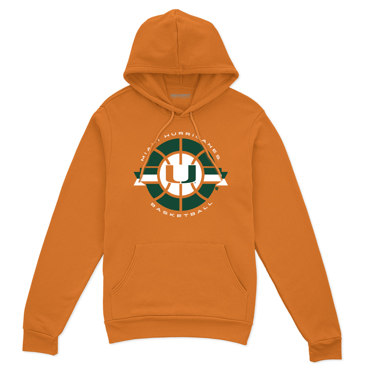 Miami Basketball: Classic Circle - Orange hoodie - college basketball fan gear - Florida - BreakingT apparel