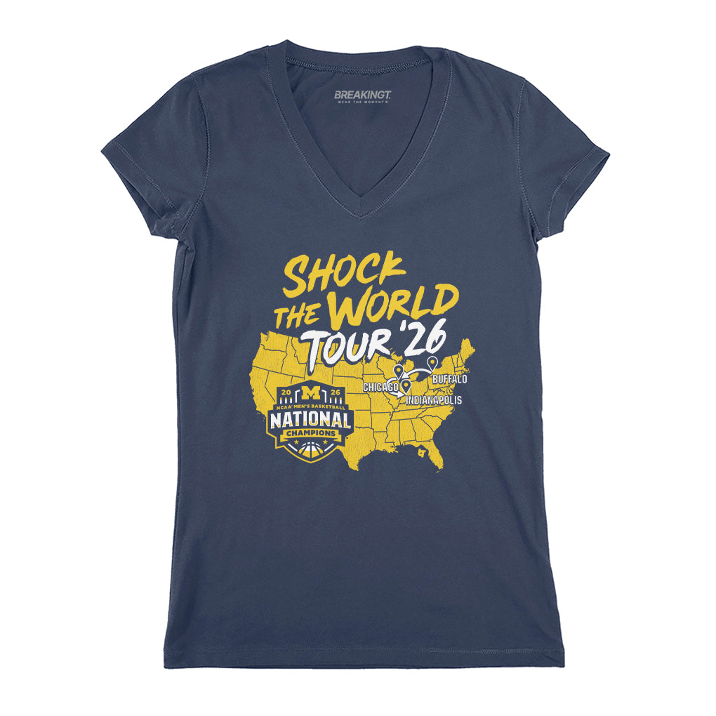 2621758 - Michigan Wolverines MBB: 2026 National Champions Shock the World Tour