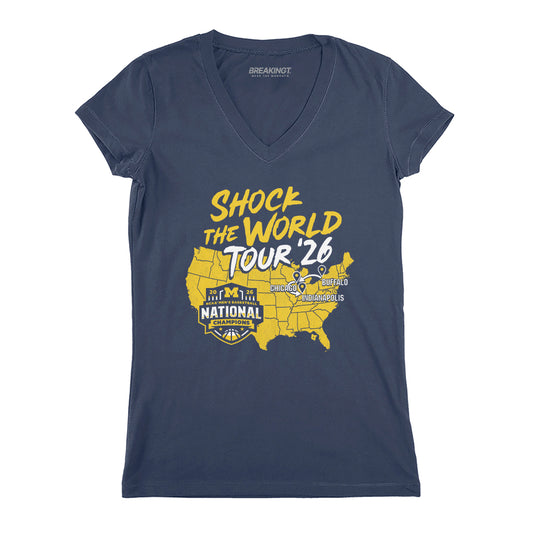 2621758 - Michigan Wolverines MBB: 2026 National Champions Shock the World Tour