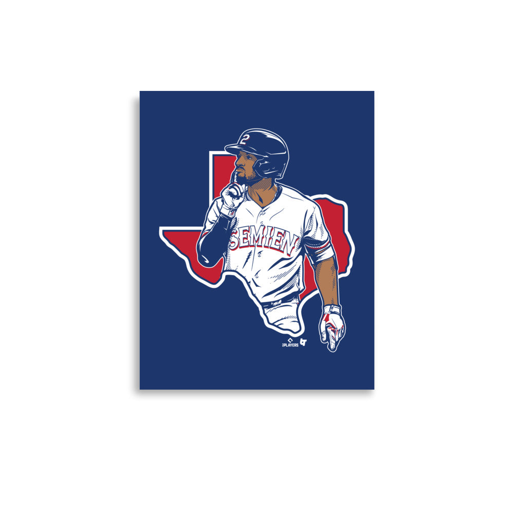 BreakingT Men's Texas Rangers Marcus Semien 'Don't Mess' Graphic T-Shirt