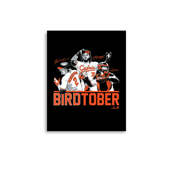 Adley Rutschman, Gunnar Henderson, & Cedric Mullins: Birdtober Art Print