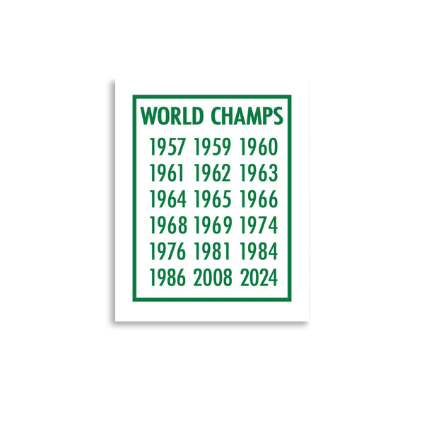 Boston Basketball: 18-Time World Champions Print