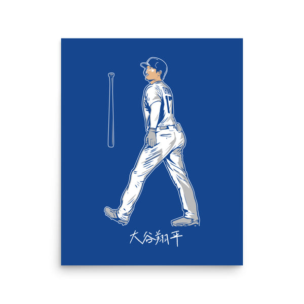 Shohei Ohtani: LA Bat Flip Art Print