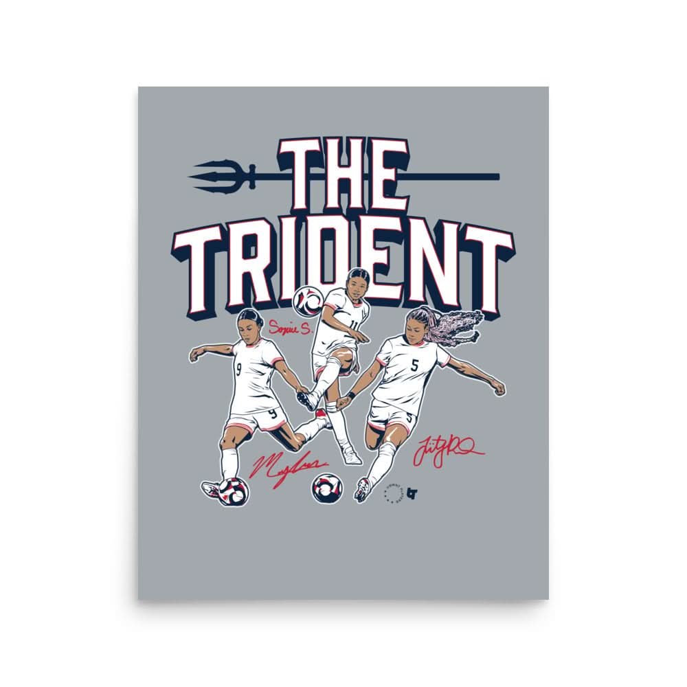 Mallory Swanson, Sophia Smith, & Trinity Rodman: The Trident Art Print
