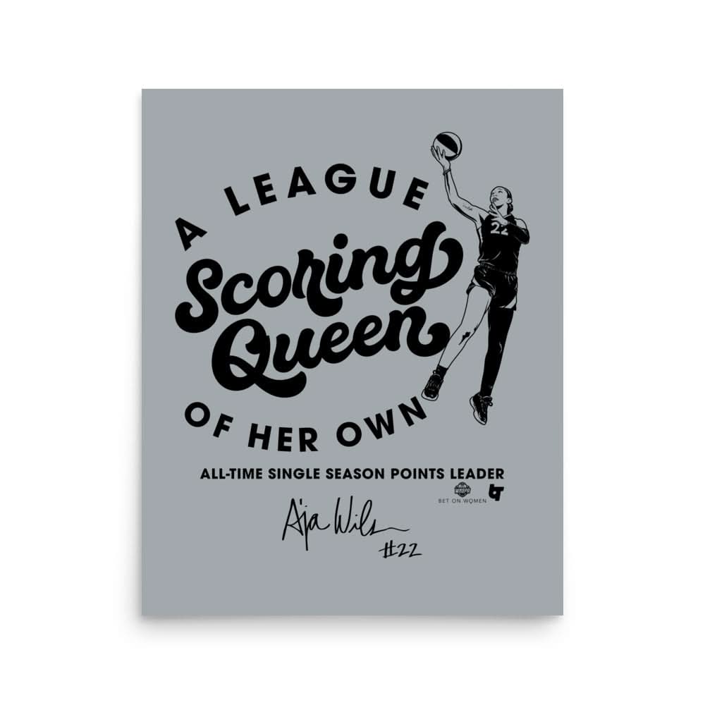 A'ja Wilson: Scoring Queen Art Print