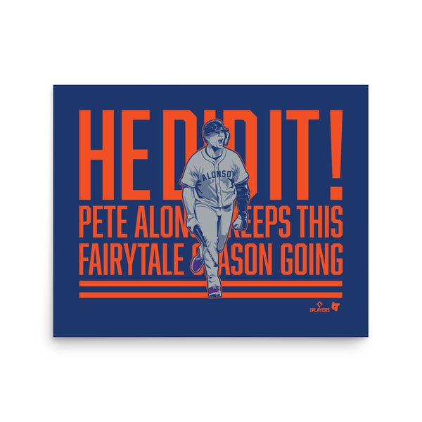 Pete Alonso: He Did It Home Run Call Art Print