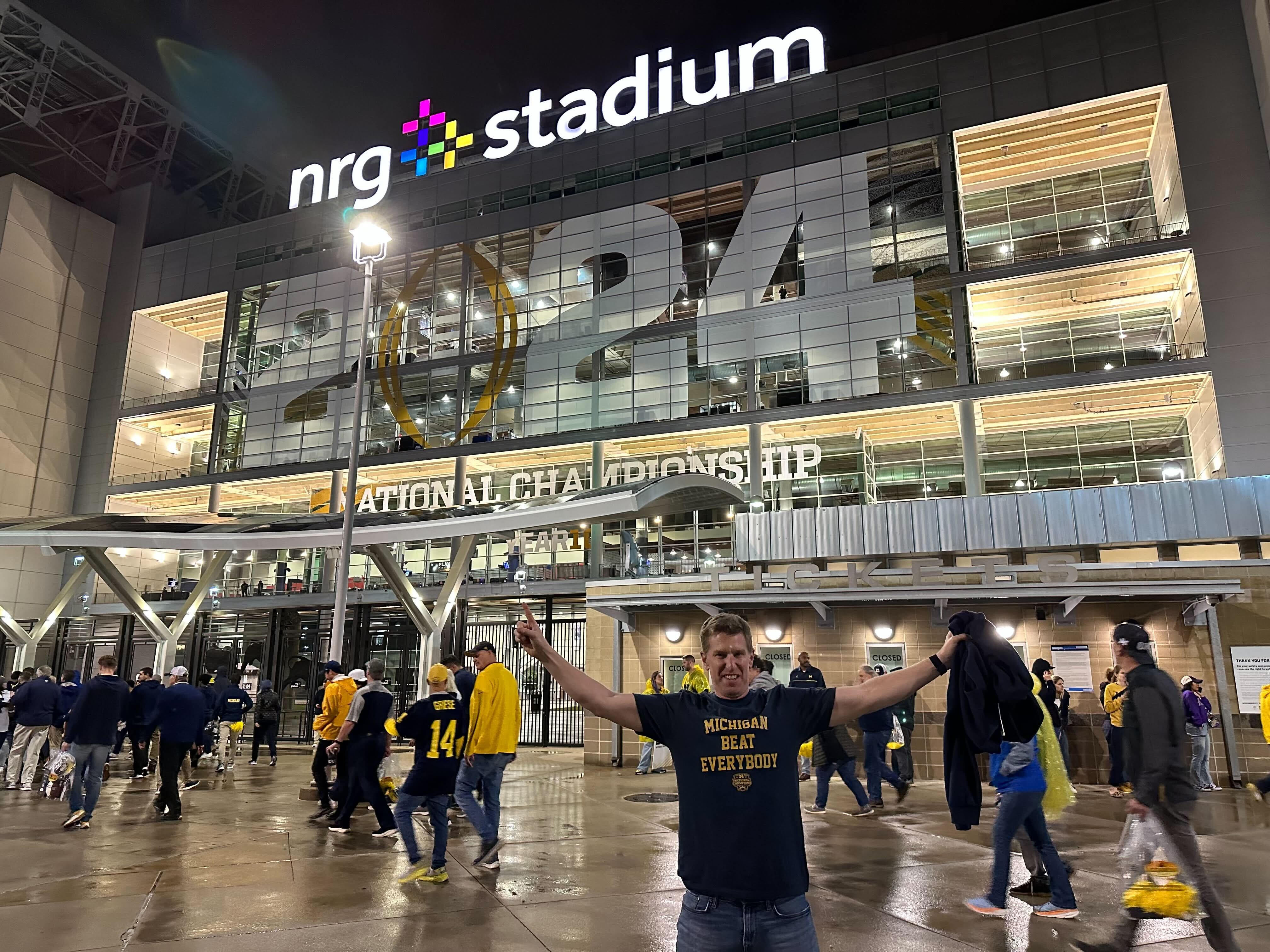 Michigan Football: Michigan Beat Everybody National Champs Adult T-Shirt