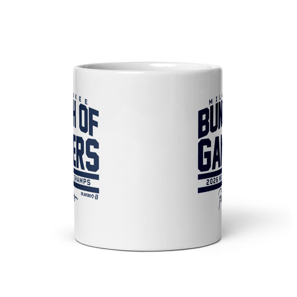 Milwaukee Baseball: Bunch Of Gamers World Champs (Navy) Mug (11 oz)