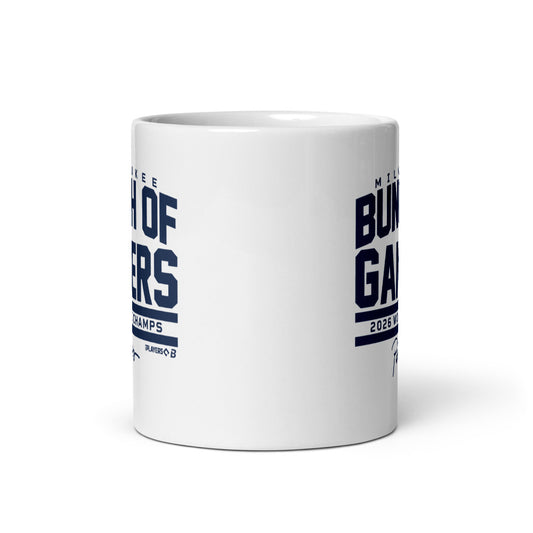 Milwaukee Baseball: Bunch Of Gamers World Champs (Navy) Mug (11 oz)