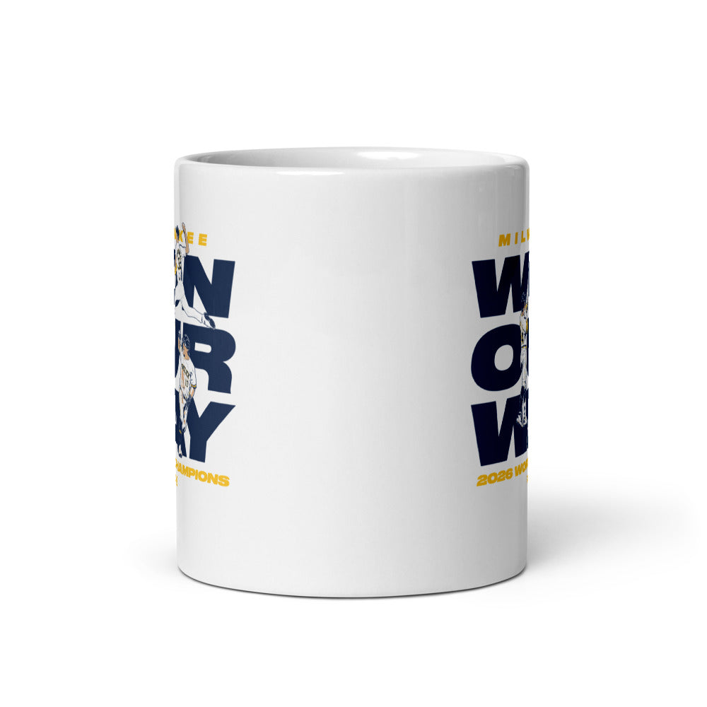Milwaukee Baseball: Won Our Way Stack World Champions Mug (11 oz)