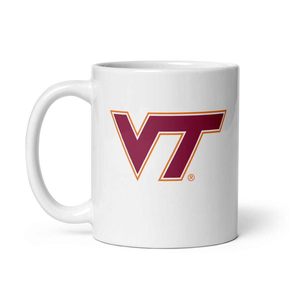 Virginia Tech Hokies: Primary Logo (White) Mug (11 oz)