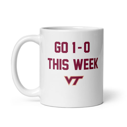 Virginia Tech Football: Go 1-0 This Week Mug (11 oz)