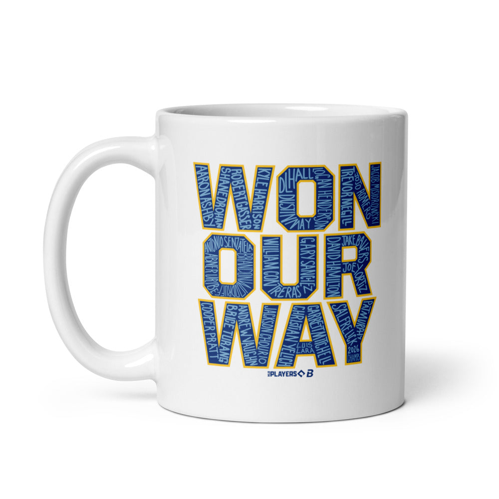 Milwaukee Baseball: Won Our Way 2026 Champs (Light Blue) Mug (11 oz)
