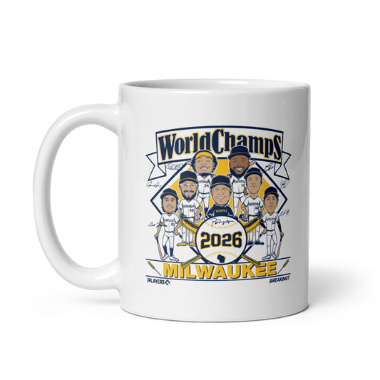 Milwaukee Baseball: 2026 World Champs Caricatures Mug (11 oz)