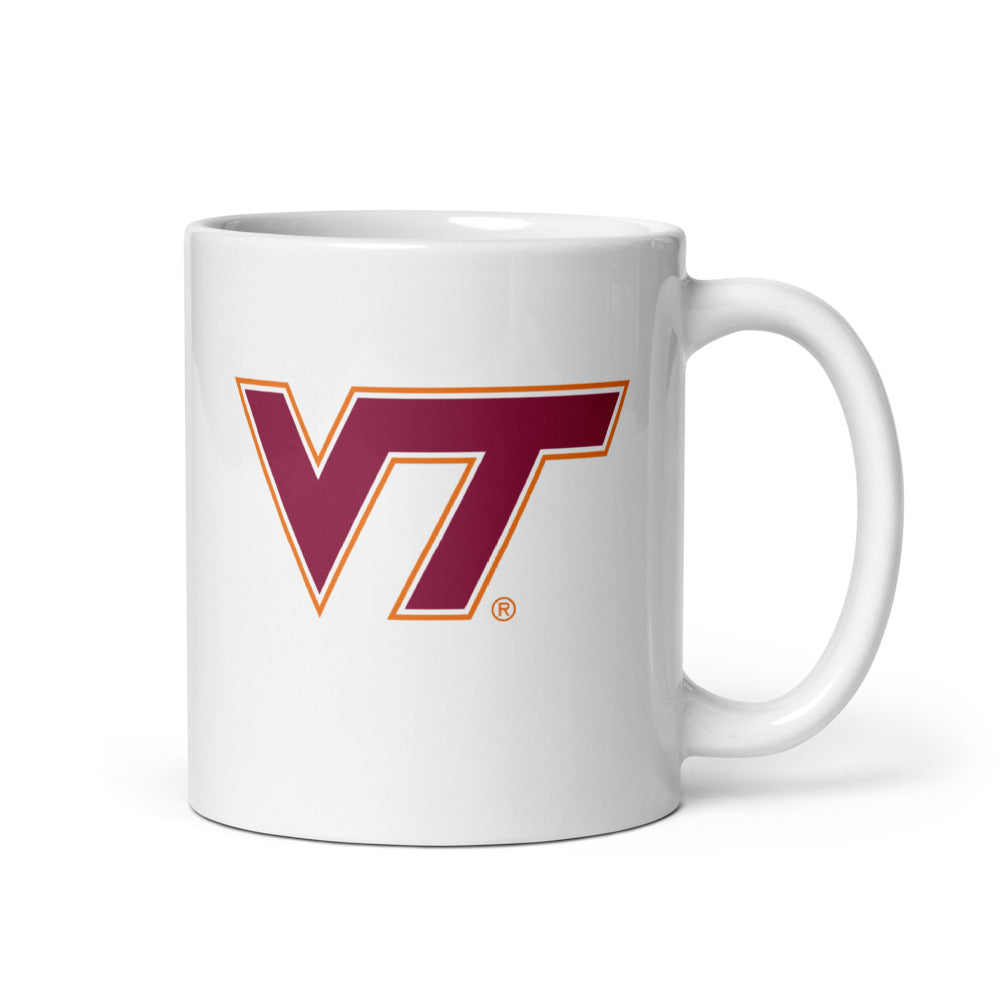 Virginia Tech Hokies: Primary Logo (White) Mug (11 oz)