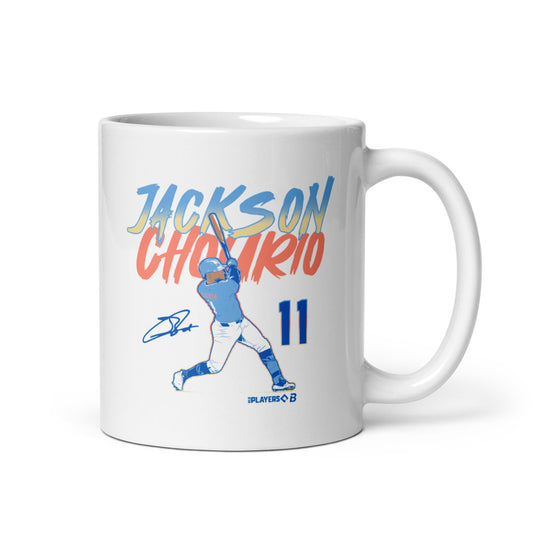 Jackson Chourio: Slugger Swing Number Mug (11 oz)