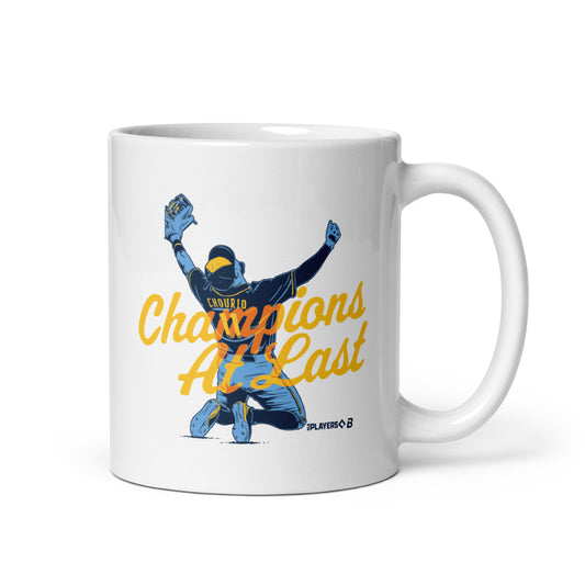 Jackson Chourio: Milwaukee Champions At Last Mug (11 oz)