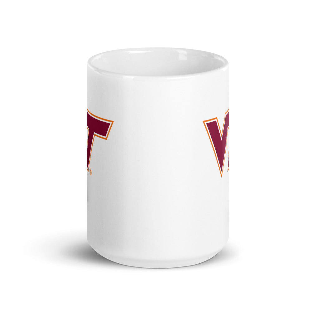 Virginia Tech Hokies: Primary Logo (White) Mug (15 oz)